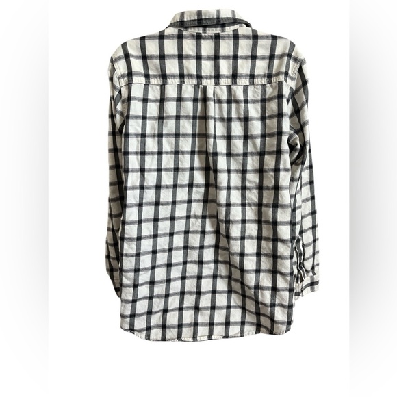 Marine Layer Ladies Haile Button Down White Black Plaid Size XXL - Picture 6 of 7